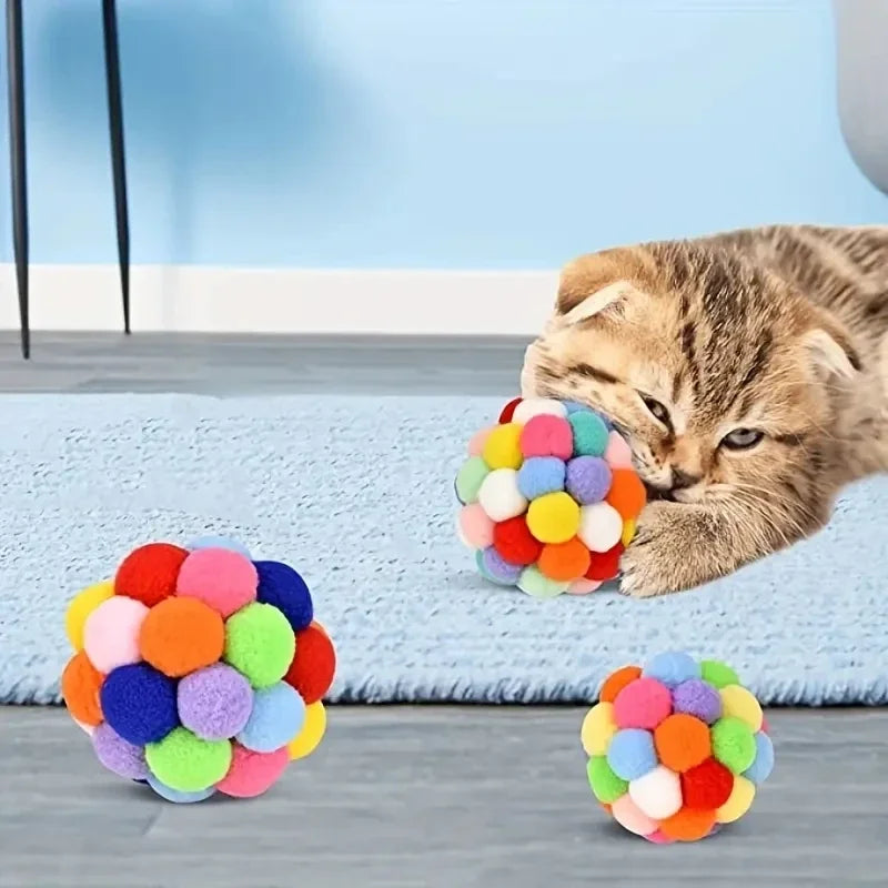 3PCS Cat Toys Cat Plush Ball