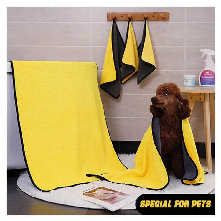 Soft Coral Fleece Pet Towel