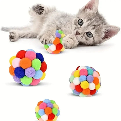 3PCS Cat Toys Cat Plush Ball