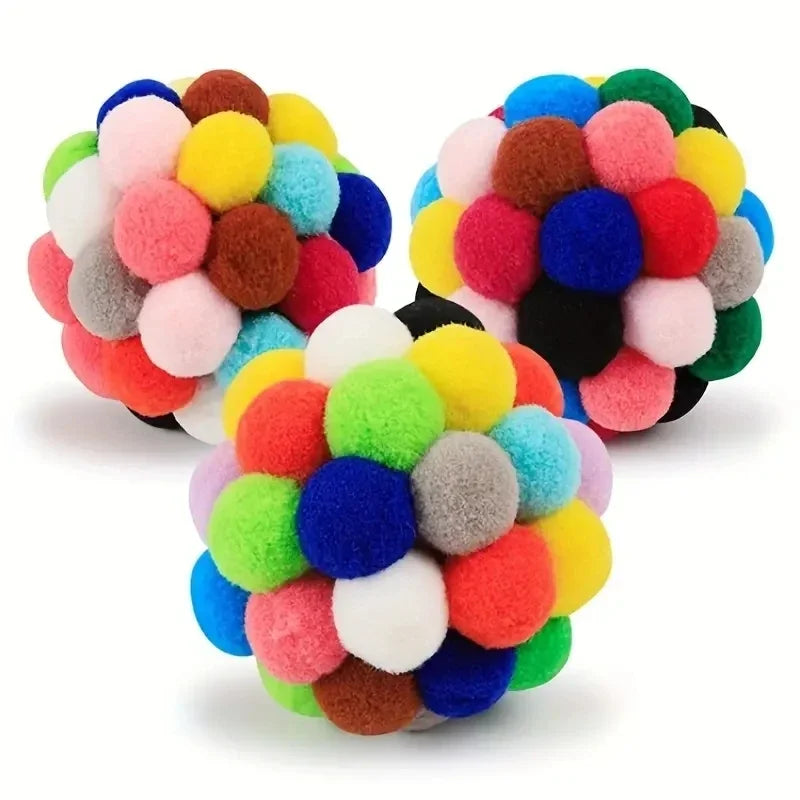 3PCS Cat Toys Cat Plush Ball